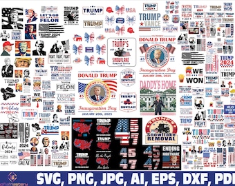 1000 Trump svg png, trump Inauguration Day 2025, Snowflake, better coverage than verizon 5G, Bow, Daddy&#39;s home White House Pink, trump vance