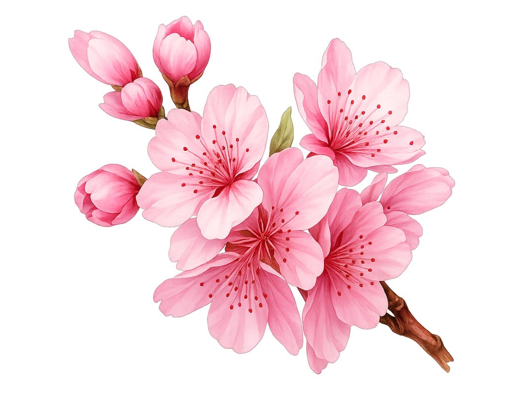 Cherry Blossom Clipart, Sakura Flower Png, High Quality Transparent ...