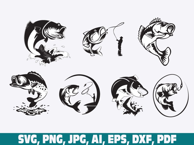 Fisherman Catching Fish SVG, Fishing Name Frame Monogram Svg Png, Fish ...