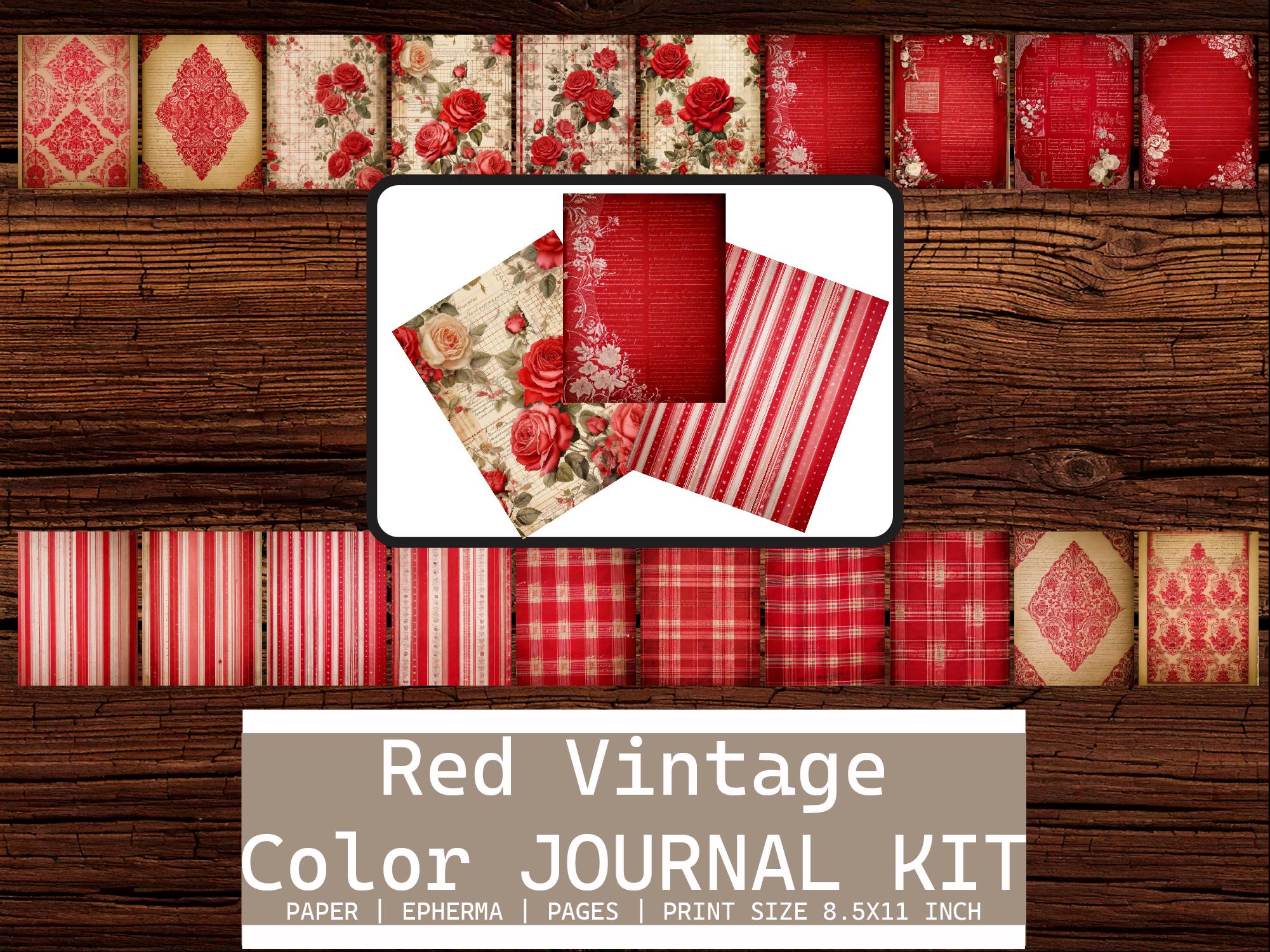 junkjournal【antique Red】 Avid Vintage - Vintage collectibles