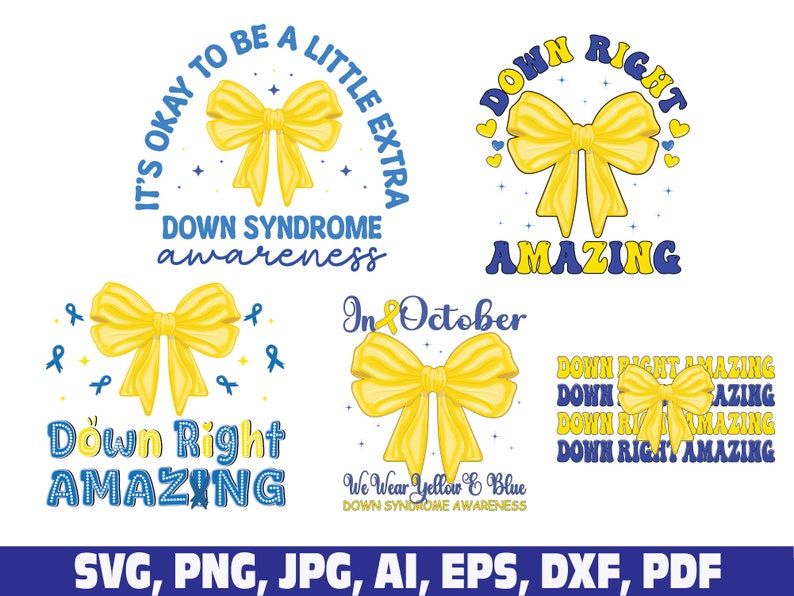 Down Syndrome Svg Png, Coquette Bow Down Syndrome Svg Png, Down Right