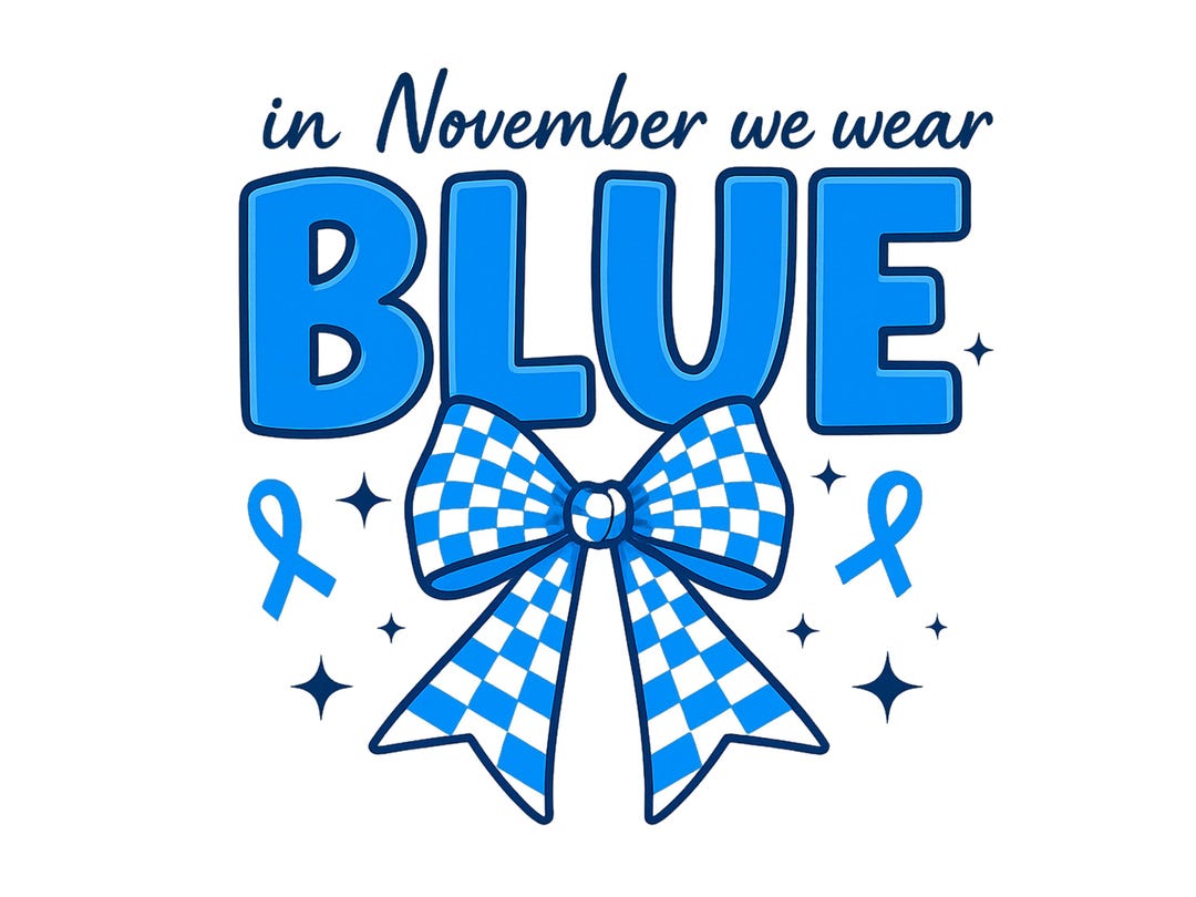 Blue Ribbon Month Png, Blue Ribbon Awareness Digital Design, Support ...