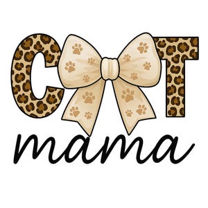 Cat Mama Coquette Bow Png Mothers Day Png Cat Mom, Retro Floral Cat Mom Png, Coquette Bow Cat Mama Sublimation, Cat Lover Digital Downloa...