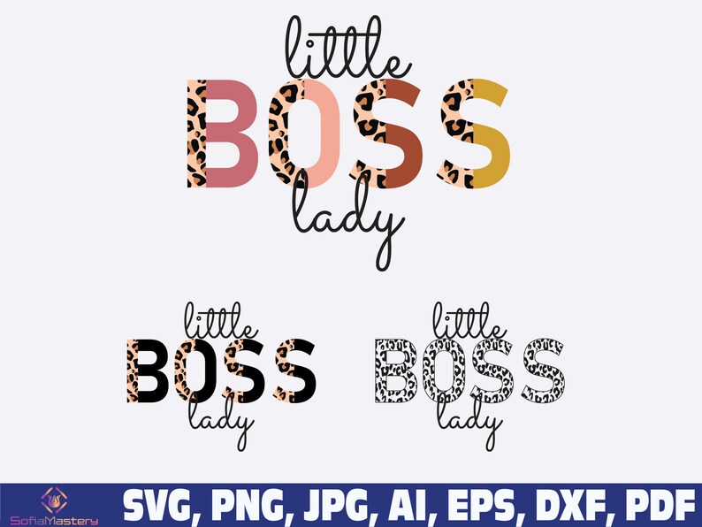 Little Boss Lady Svg Png, Girl Svg Png, Half Leopard Cheetah Print ...