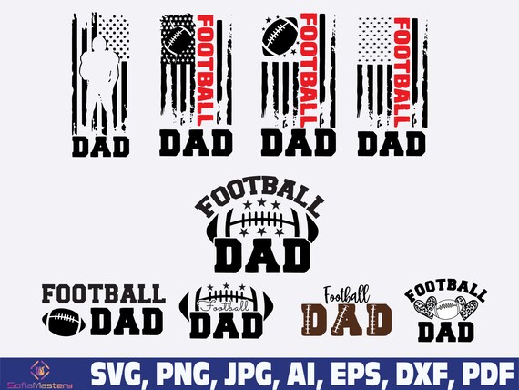 Football Dad svg png, football daddy svg png, Football father svg, Football png SVG, football dad flag svg, dad svg png, Football Dad Shirt