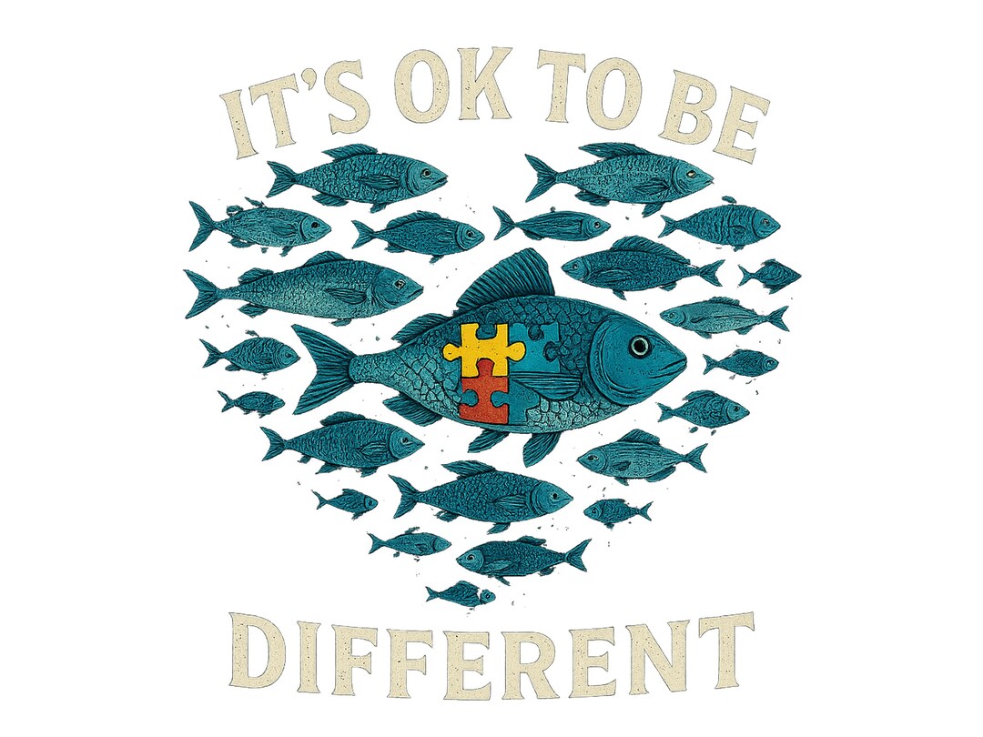 Autism Awareness Fish Puzzle PNG Colorful Design, Sublimation Clipart ...