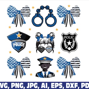 Coquette bow police svg png, thin blue line svg, Police dog k9 flag svg png, policeman, thin blue line svg, back the blue, police officer