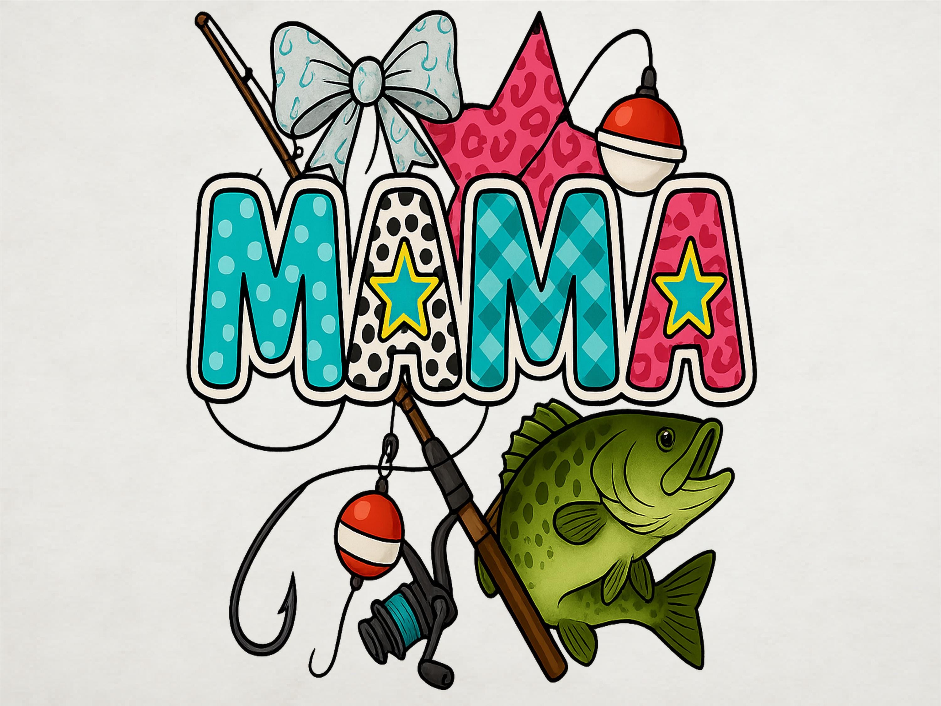 Mama png, Preppy Fishing mama png, trendy png, Checkered, trending png, mama dtf, mama bow png, mother day gift, mothers day png,sublimation