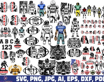 Football Player Svg png, custom football png, football designs, football png, football svg, svg football, Two Football Players Svg bundle