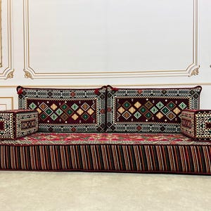 8&quot;Thick Authentic Arabic Sofa,Arabic Majlis,Sectional Sofa,Living Room Home Decor,Floor Sofa,Boho Floor Couch,Arabic Floor Seating