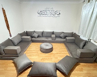 Custom Velvet Floor Seating Cushions: Comfortable Modular Sofa