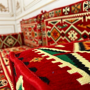 Anatolian Sunset Arabic Floor Sofa: Boho Majlis Seating