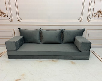 Luxury Velvet Floor Sofa: Modern Living Room Seating