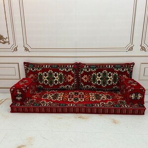 4&quot; Thick Red Pine Model Arabic Sofa,Arabic Majlis,Sectional Sofa,Living Room Home Decor,Floor Sofa,Boho Floor Couch,Arabic Floor Seating
