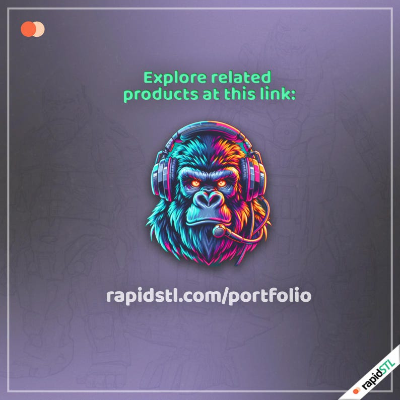 rapidstl rapid stl mecha kong godzilla 3d print stl file