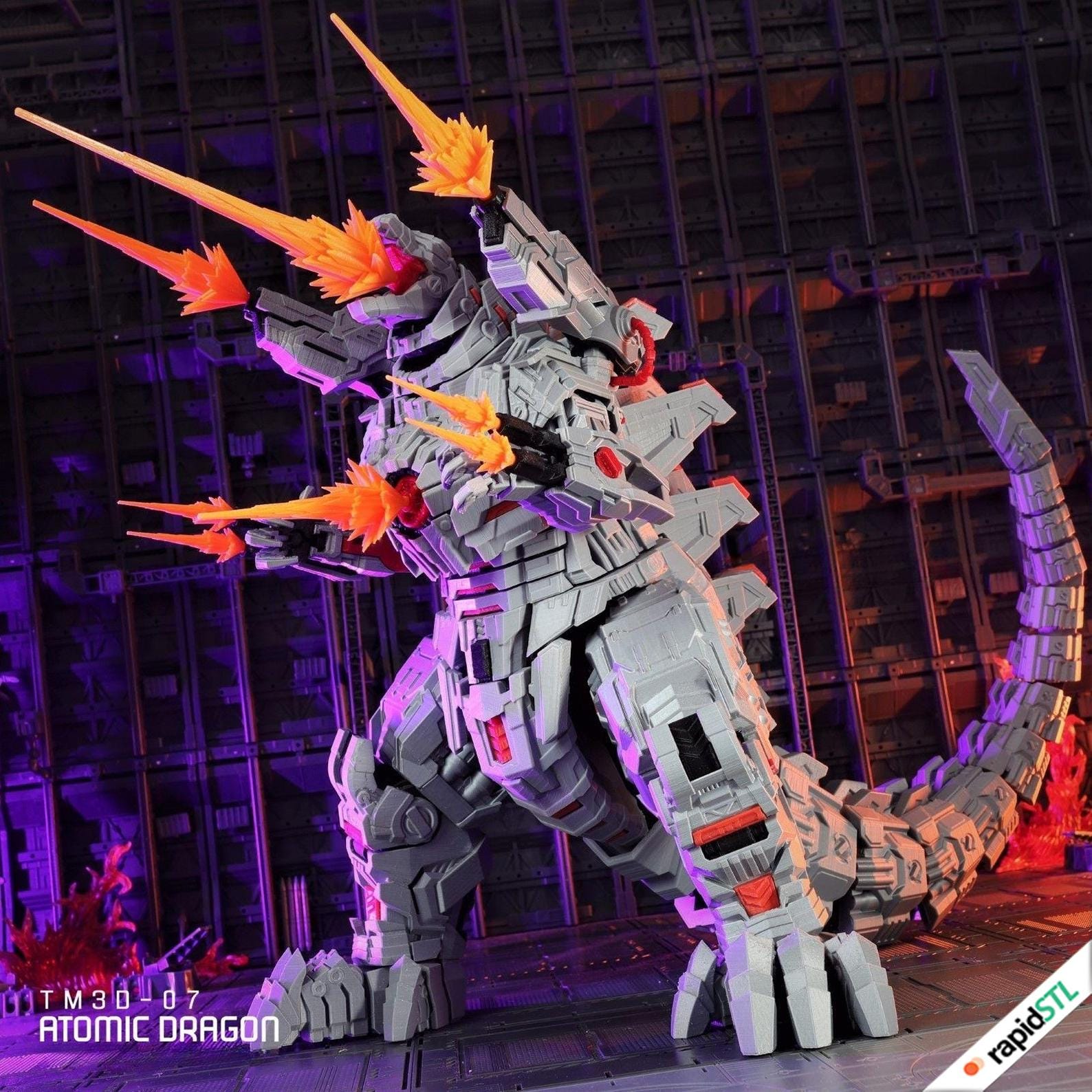 メカキングコング vs メカゴジラ 3Dプリント＆ペイント用HQ STLモデル