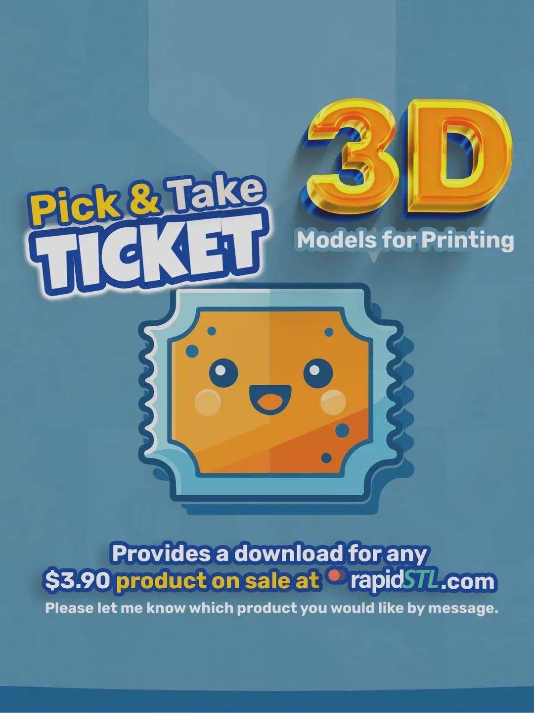 Rapidstl.com ∼ Pick and Take Ticket | STL Models for 3D Printing ...