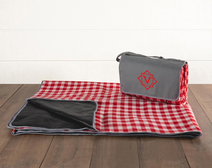 Personalized XL Picnic Blanket: Water Resistant Fleece Travel Blanket
