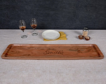 Personalized Extra Large Acacia Wood Charcuterie Board: 36" Grazing Tray
