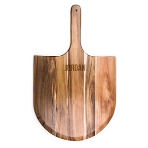 Custom Engraved Pizza Peel, Personalized Wood Pizza Paddle, Pizza Serving Board, Personalized Gift, Unique Pizza Gift,Housewarming Text(Helvetica)