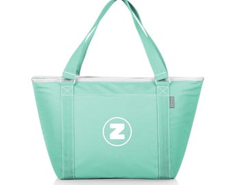 Teal Personalized Insulated Cooler Tote Bag: 24-Can Picnic Bag