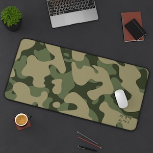 Camo Green HD Tactical 24/7 - Desk Mat, Shooting Range Mat and Cleaning Mat