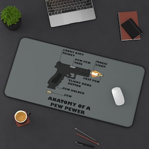 Anatomy of a Pew Pewer - Desk Mat, Shooting Range Mat and Cleaning Mat