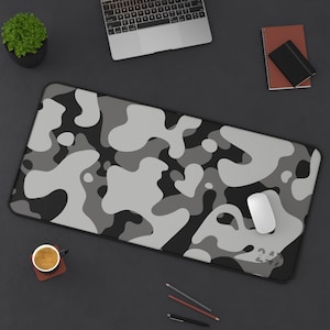 Camo Black Monochrome HD Tactical 24/7 - Desk Mat, Shooting Range Mat and Cleaning Mat