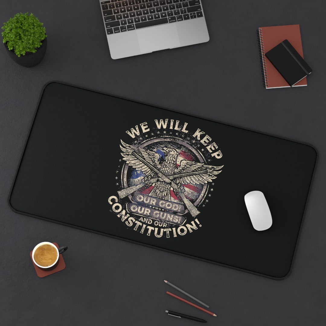 Gun Display Mat God, Guns & Constitution - Desk Mat, Shooting Range Mat and Cleaning ...