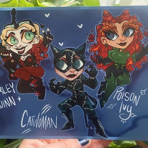 Stampa cartolina G0THAM SIRENS / DC Villains
