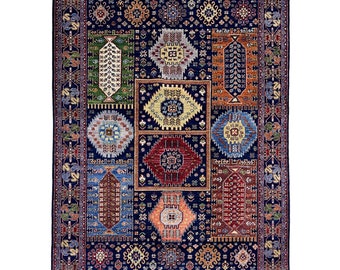 Handmade (6' x 9') Waziri Tribal Area Rug - Veg Dye Afghan Oriental Wool Rug for Living Room - Bedroom Rug - 6x9 Rug