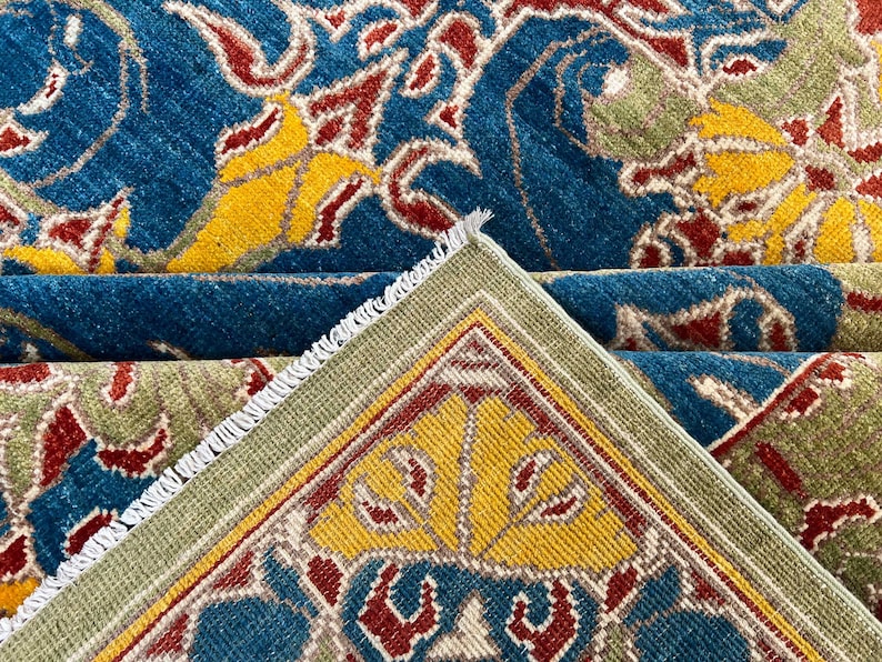 Handmade 7'7'' X 9'8'' Turkish Oushak Wool Area Rug for Living Room