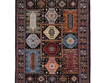 Handmade (6' x 9') Waziri Tribal Area Rug - Veg Dye Afghan Oriental Wool Rug for Living Room - Bedroom Rug - 6x9 Rug