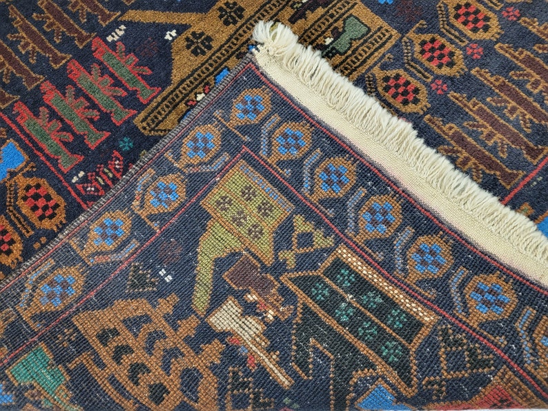 Handmade 3'10'' X 6'6'' Afghan War Rug Veg Dye Oriental Wool Area Rug