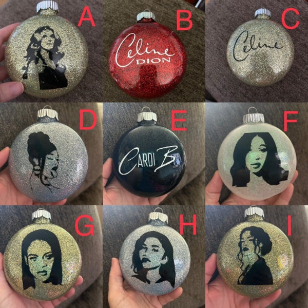 Handmade “Celine Dion, Cardi B or Rhianna" Christmas ornaments! see details!