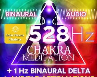 Solfeggio 528Hz with Affirmations + Delta 1Hz Binaural Solar Plexus Chakra Meditation Session