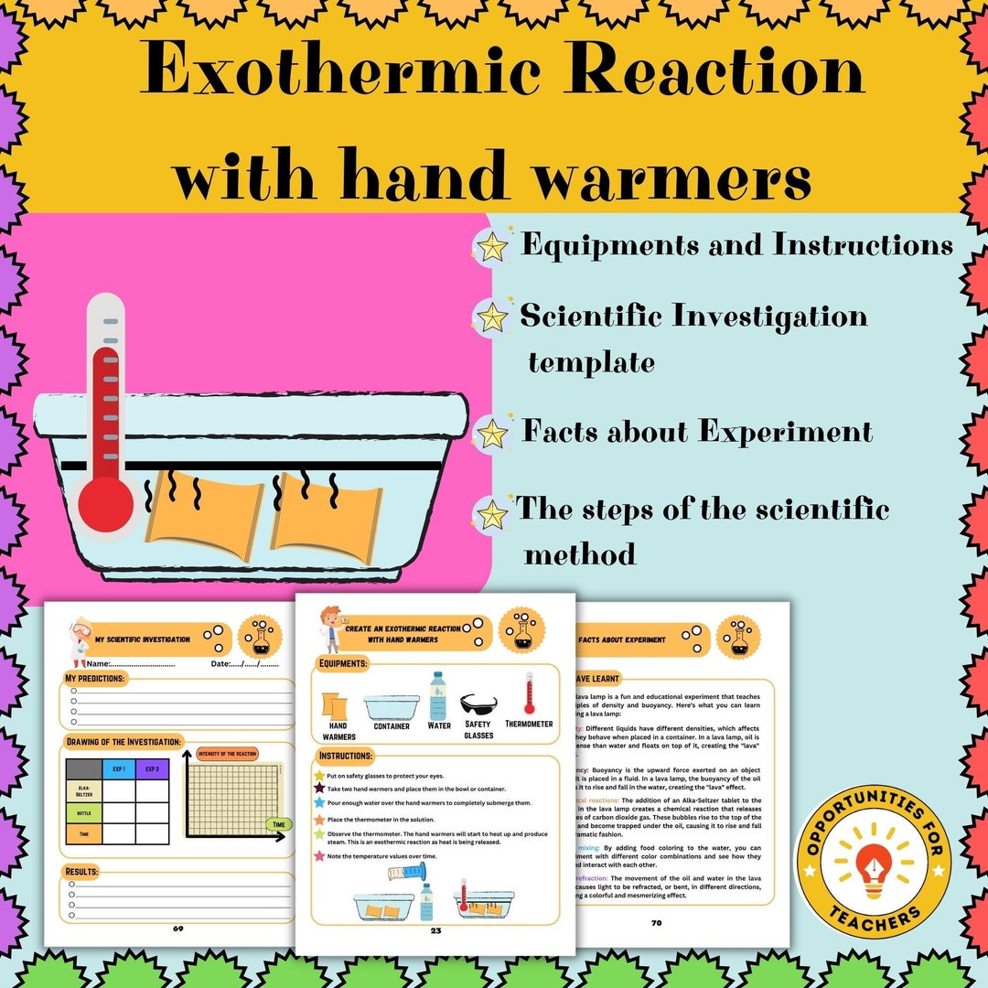 Create an Exothermic Reaction With Hand Warmers Etsy