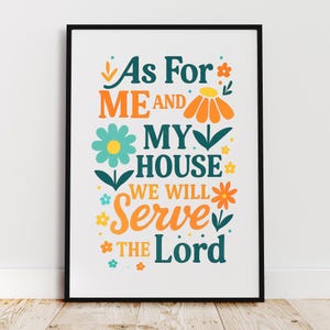Christian Wall Art Bible Verse Wall Decor As For Me And My House Sign Scripture Home Decor Religious Wall Art Joshua 24:15