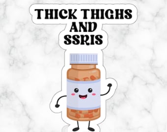 Lustiger Antidepressivum Aufkleber SSRI Humor Mentaler Gesundheit Aufkleber Depression Humor Dopamin Happy Pills Lustiger Angst Aufkleber deprimiert