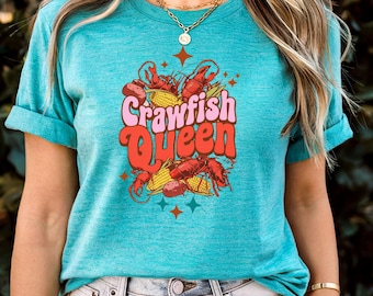 Crawfish Queen Shirt Crawfish Boil Tshirt Cajun Vibes Tee Louisiana Shirt Seafood Lover Shirt Southern Belle Shirt Country Girl Shirt