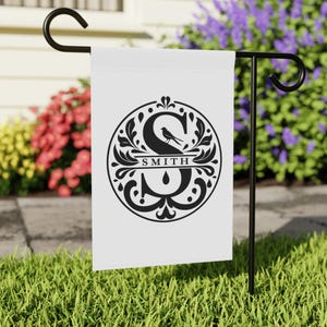 Custom Garden Flag Personalized Yard Flag Monogram Garden Flag Initial Garden Flag Family Name Flag Outdoor Yard Decor Sign