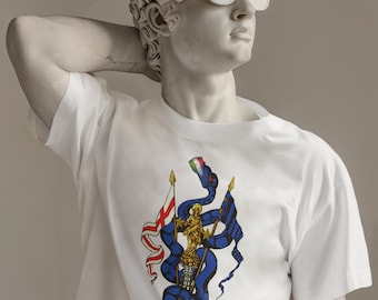 T-shirt inter seconda stella scudetto in cotone madonnina e biscione