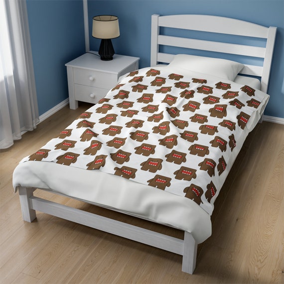 Domo Kun Kids Plush Blanket, Velveteen Plush Blanket, Kawaii Kids Plush Blanket