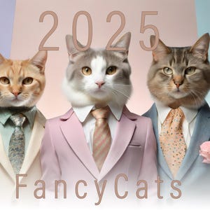 2025 FancyCats Wall Calendar