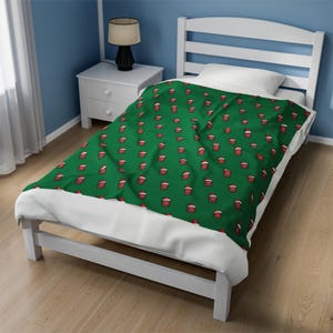 Domo Kun Kids Christmas Plush Blanket, Velveteen Plush Blanket, Christmas Kawaii Kids Plush Blanket