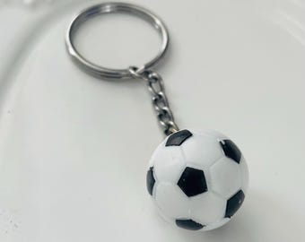 Soccer ball keychain-Measure 22mm-Plastic Resin ball-DIY keychain
