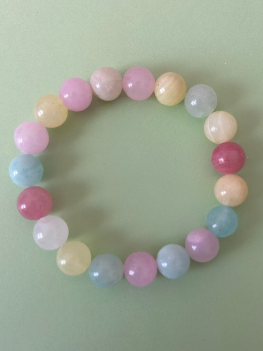 Colorful Light Pastel Glass Beads Stretch BRACELET Vacation Etsy