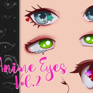Procreate Anime Eyes Brushes Set Procreate Stamps