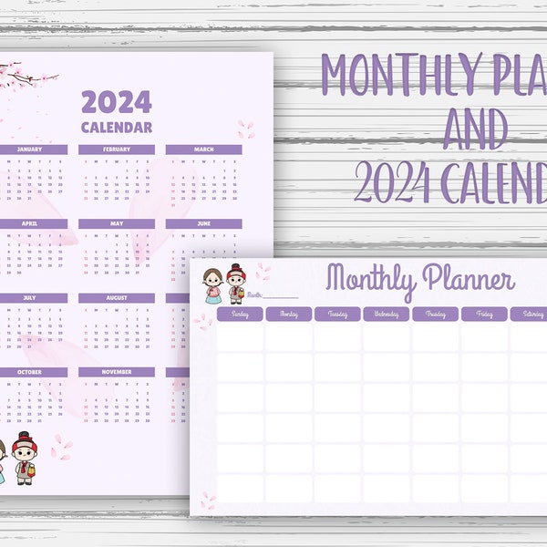 2024 Sakura Calendar Etsy