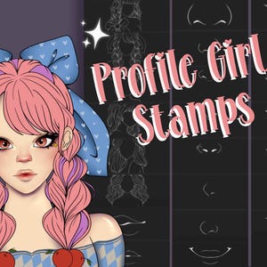 Procreate Girl Creator Stamp Brush Pack 40 Stamps for your Digital art in Procreate